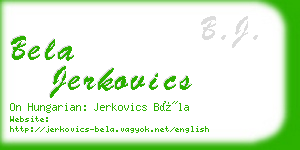 bela jerkovics business card